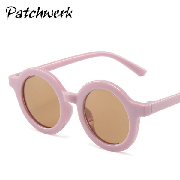 Wholesale Children's Colored Small Round Frame PC Sunglasses