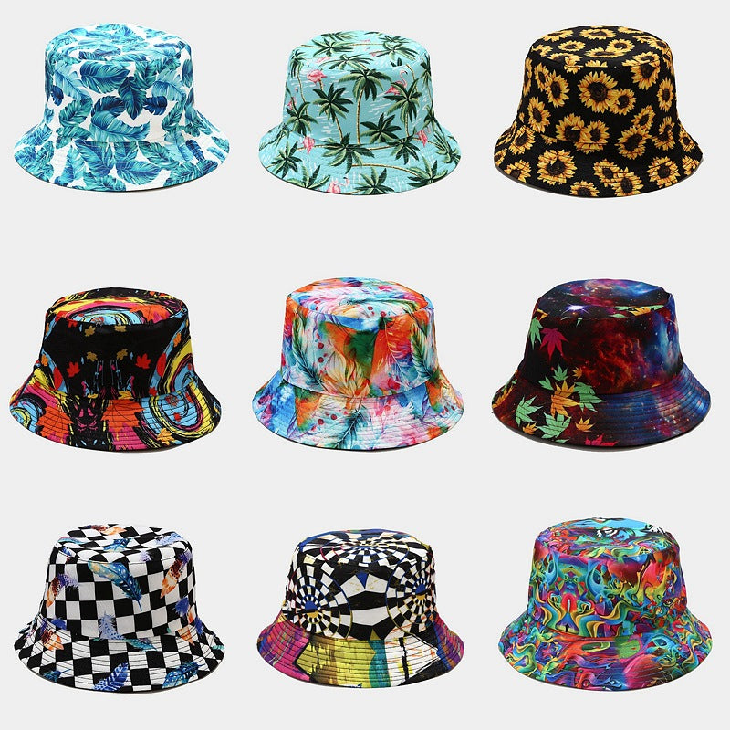 Wholesale Cotton lyester Plant Print Pattern Bucket Hat