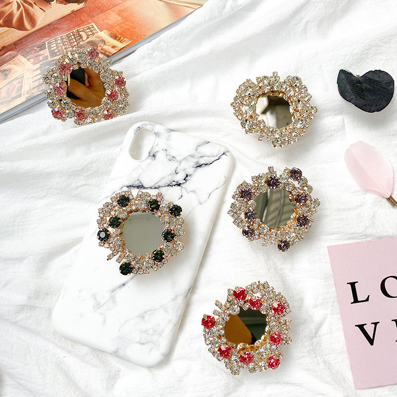 Wholesale Rhinestone Mirror Diamond Inlaid Mobile Phone Holder