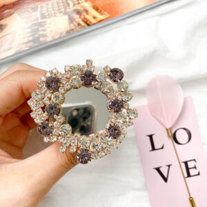 Gem Bracket -25# Full Diamond Mirror-Grey Purple