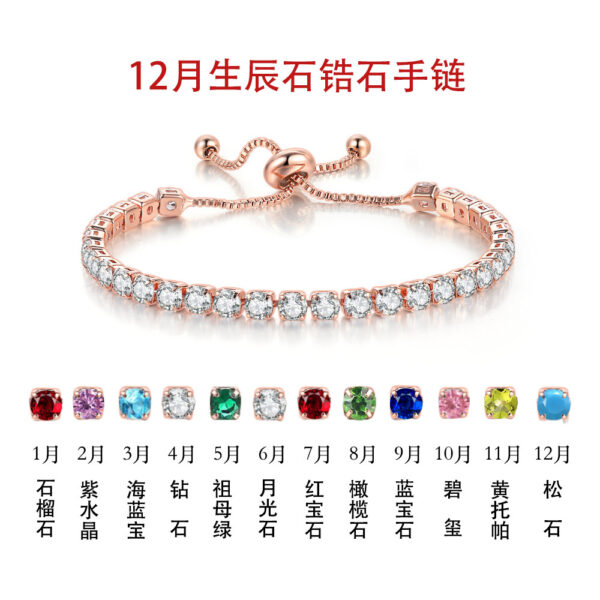 23267080027_1885966581 Wholesale Copper Single Row Full Diamond Adjustable Bracelet