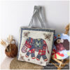 Wholesale Vintage Embroidery Knitted Bag Canvas Bag
