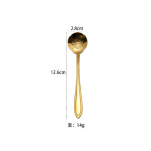 Golden Pansy Coffee Spoon