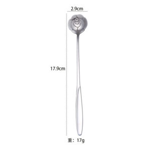 silver Rose Ice Spoon (Long)