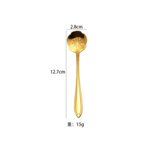 Golden plum coffee spoon