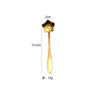 Golden Platycodon grandiflorum coffee spoon