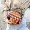 23317016528_469688590 Wholesale Weaving Ethnic Round Bag Chain Shoulder Bag