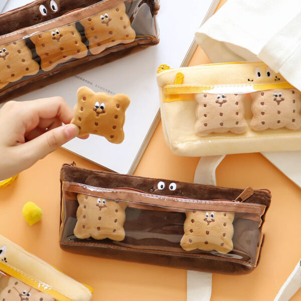 23329232579_2093710960-1 Wholesale Double Layer Snack Sandwich Cookies Plush Pencil Bag