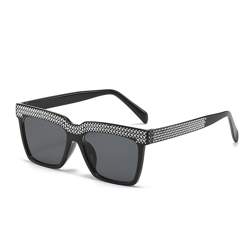 Wholesale Imitation Diamond Square Gradient Fashion Sunglasses Trendy iving Sunglasses