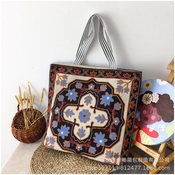 23365228653_1935978468 Wholesale Myanmar Thailand Big Flower Canvas Shoulder Bag