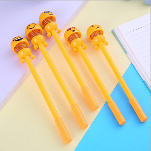 Wholesale Plastic Net Red Emoji Bouncing Doll Gel Pen