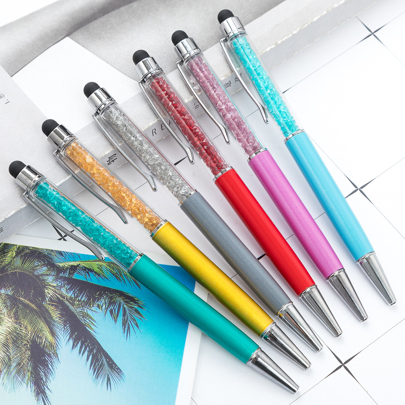 Wholesale Metal Crystal Ballint Pen Diamond Capacitive Ballint Pen