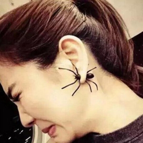 Wholesale Black Spider Alloy Earrings