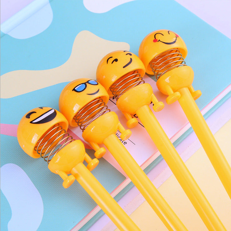 Wholesale Plastic Net Red Emoji Bouncing Doll Gel Pen