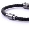 23456471171_672528256 Wholesale men's cowhide punk style skull head Bracelet