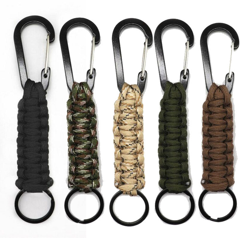 Wholesale Hand-woven Sn Core Ribbon Outdoor Srts Hiking Buckle Keychain