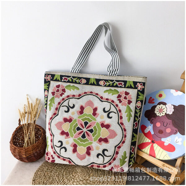 23463491254_1935978468 Wholesale Myanmar Thailand Big Flower Canvas Shoulder Bag