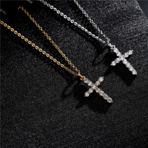 Wholesale Geometry Pendant Zircon Gold Plated Necklaces