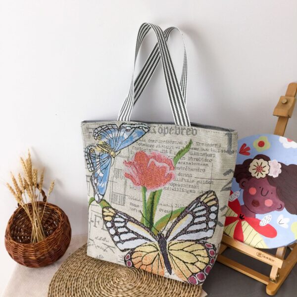 Wholesale Ethnic Style Canvas Shopping Bag