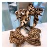 Wholesale Vintage Leopard Print Multi-layer Bow Headband