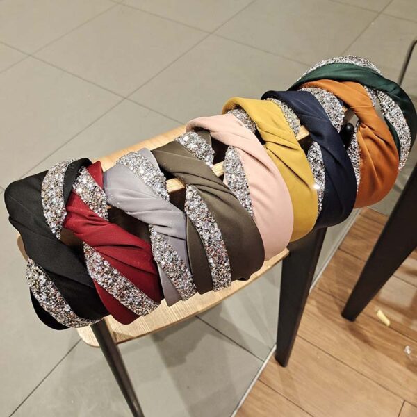 23561365505_406195816 Wholesale Simple Diamond Strip Wrapped Solid Color Fabric Wide Edge Hair Hoop