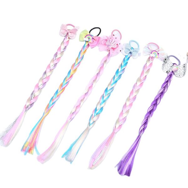 23571928277 Wholesale Colorful Wig Braid Fabric Hair Scrunchies