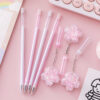Wholesale Plastic Pink Flower Pendant Water Pen