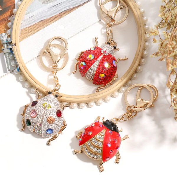Wholesale Diamond Beetle Alloy Keychains