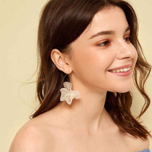 23615317296_1718095600 Wholesale Long Flower Alloy Earrings