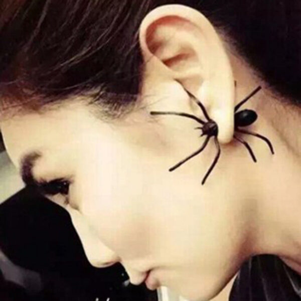 Wholesale Black Spider Alloy Earrings