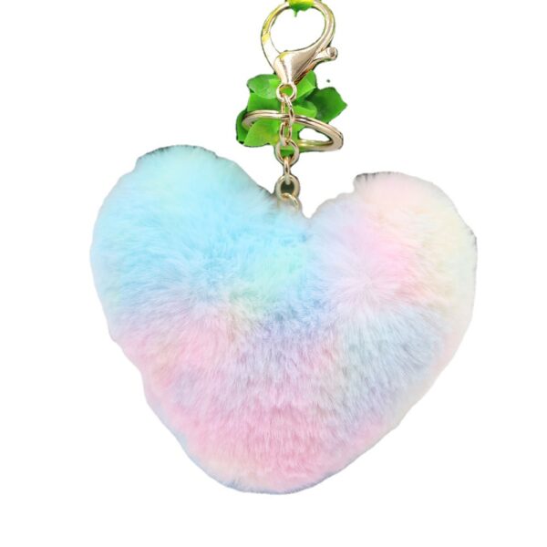 23644069414 Wholesale Color Love Cute Fur Ball Plush Key Chain