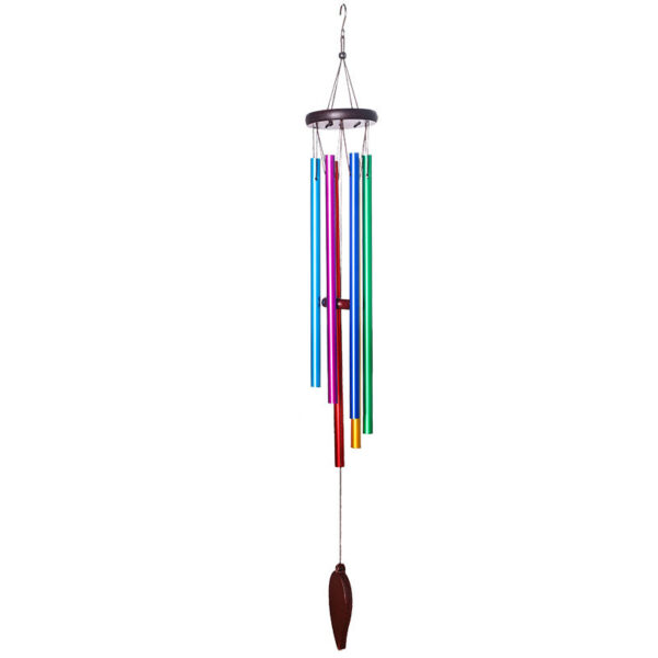 Wholesale Pine Six-color Aluminum Tube Wind Chime Hanging Decoration