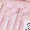 Wholesale Plastic Pink Flower Pendant Water Pen