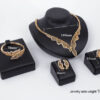 Wholesale Alloy Necklace Earrings Jewelry Set Four Pieces