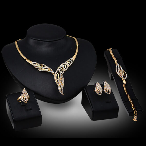Wholesale Alloy Jewelry Set Necklace Earrings Four Pieces Set