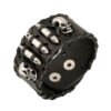 2424388679_2118088041 Wholesale Motorcycle Skull Leather Bracelet