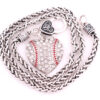 Wholesale Heart Softball Baseball Pendant Alloy Necklaces