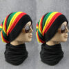 2479139556_95848348 Wholesale Colorful Jamaican Knitted Hip Hop Pleated Hat