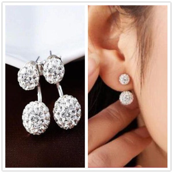 Wholesale Rhinestone Ball Alloy Earrings