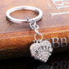 Wholesale Love Alloy Diamond Engraving Key Chain
