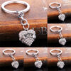 Wholesale Love Alloy Diamond Engraving Key Chain