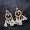 Wholesale Boho Fabric Tassel Earrings