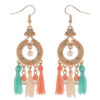 Wholesale Boho Fabric Tassel Earrings