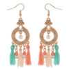 Wholesale Boho Fabric Tassel Earrings