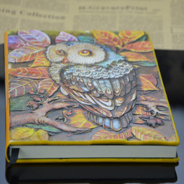 Wholesale Faux Leather Relief Owl PU A5 Notebook Notebook