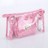 Wholesale Transparent Three Piece Makeup Bag Travel Cotton Storage Bag