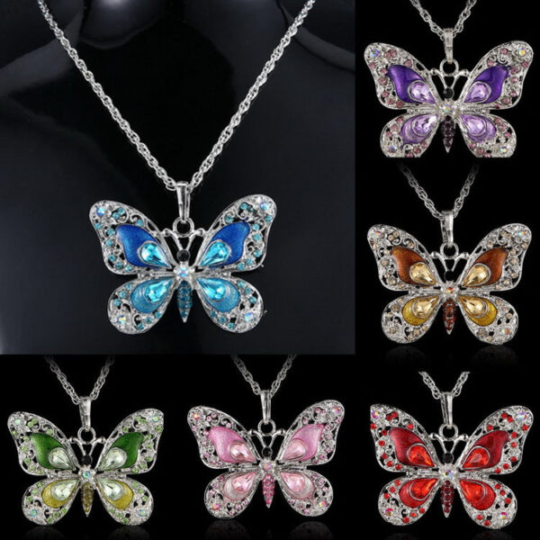 Wholesale Multicolor Butterfly Alloy Necklaces