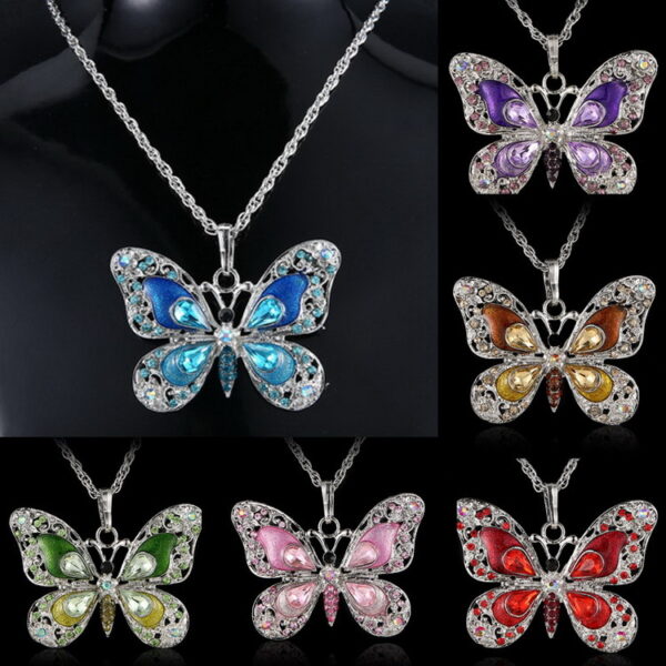 Wholesale Multicolor Butterfly Alloy Necklaces