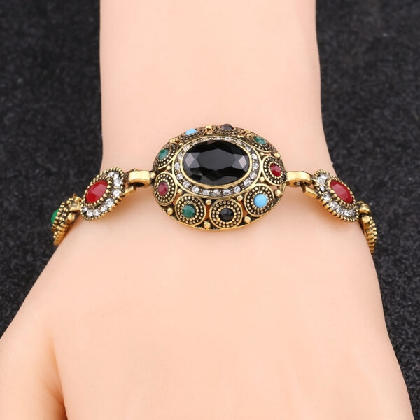 2740492500_2077696031 Wholesale Vintage Boho Style Large Gemstone Alloy Bracelet