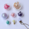 Wholesale Colored Glass Bubble Cover Diy Double Hole Jewelry Accessories Beads
